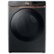 Front. Samsung - Open Box 7.5 Cu. Ft. Stackable Smart Gas Dryer with Steam and Sensor Dry - Brushed Black.