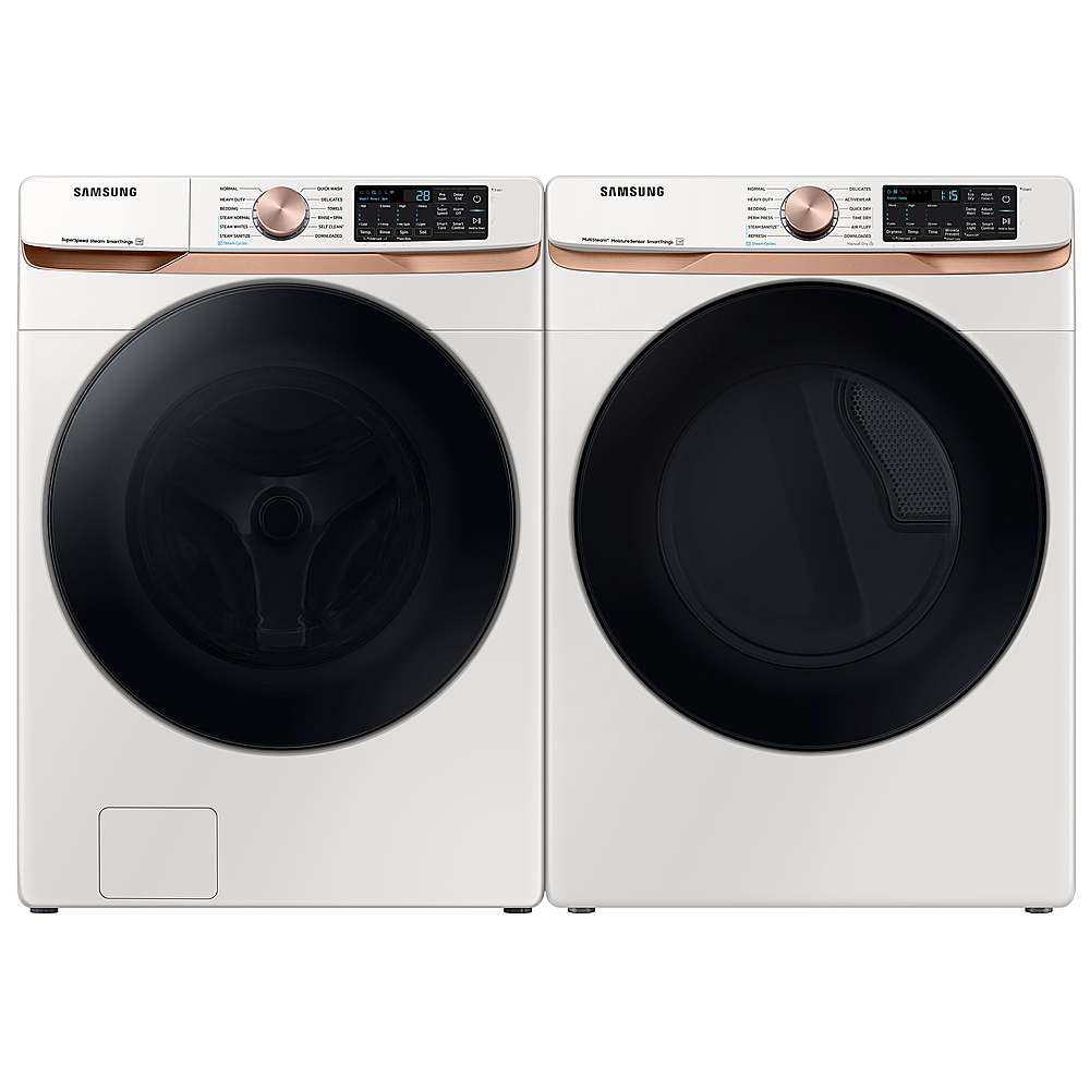 Alt View 15. Samsung - Open Box 7.5 Cu. Ft. Stackable Smart Electric Dryer with Steam and Sensor Dry - Ivory.