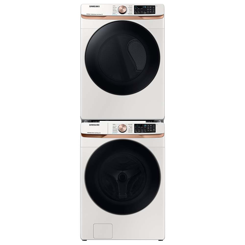 Alt View 17. Samsung - Open Box 7.5 Cu. Ft. Stackable Smart Electric Dryer with Steam and Sensor Dry - Ivory.