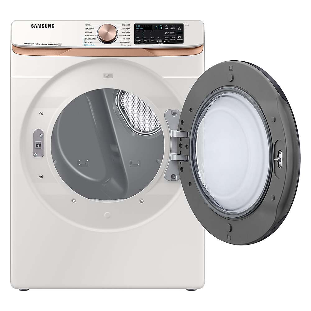 Alt View 13. Samsung - Open Box 7.5 Cu. Ft. Stackable Smart Gas Dryer with Steam and Sensor Dry - Ivory.