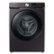 Front. Samsung - Open Box 5.1 Cu. Ft. High-Efficiency Stackable Smart Front Load Washer with Vibration Reduction Technology+ - Brushed Black.