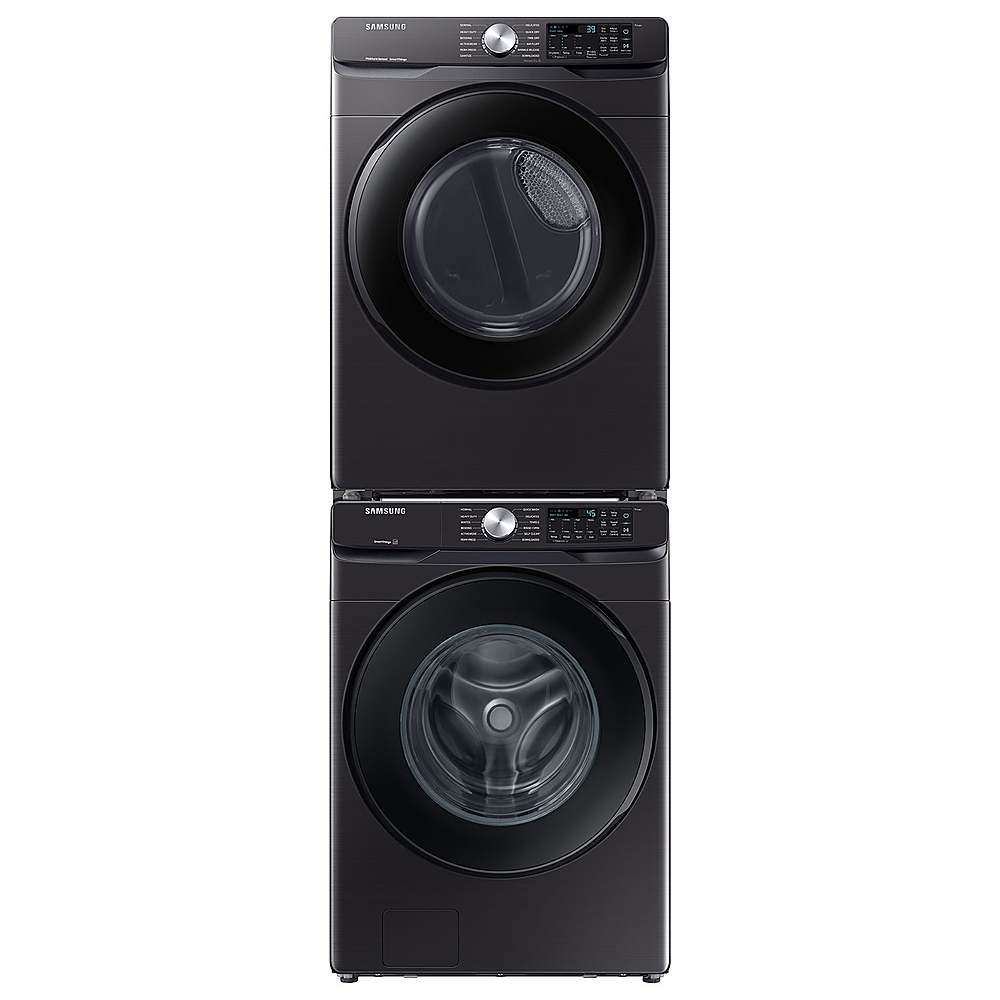 Alt View 13. Samsung - Open Box 7.5 Cu. Ft. Stackable Smart Electric Dryer with Sensor Dry - Brushed Black.