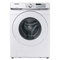 Samsung - Open Box 5.1 Cu. Ft. High-Efficiency Stackable Smart Front Load Washer with Vibration Reduction Technology+ - White - Front_Zoom