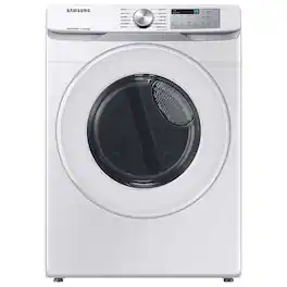 Samsung - Open Box 7.5 Cu. Ft. Stackable Smart Gas Dryer with Sensor Dry - White