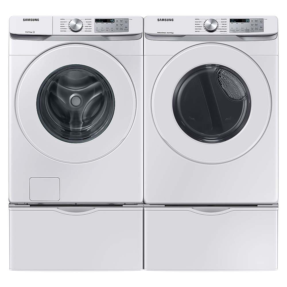 Alt View 19. Samsung - Open Box 7.5 Cu. Ft. Stackable Smart Gas Dryer with Sensor Dry - White.