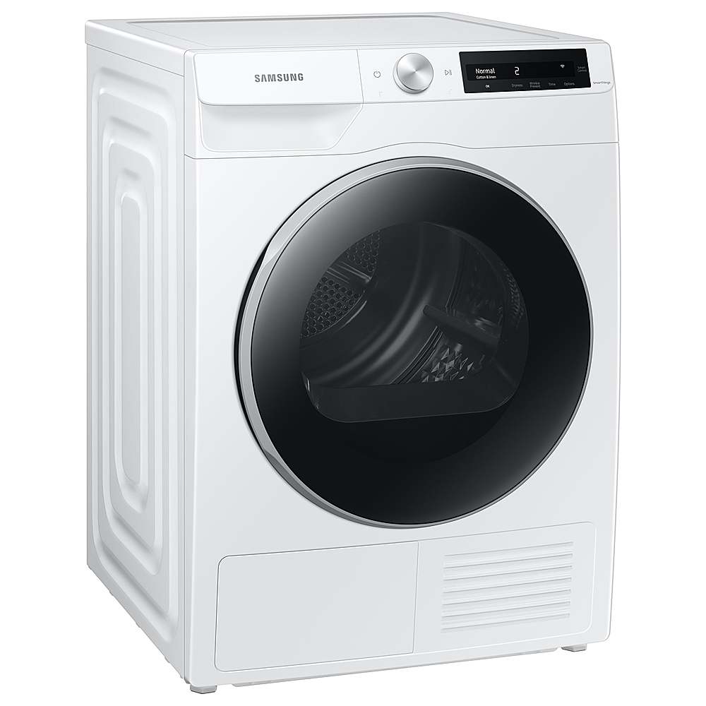Alt View 12. Samsung - Open Box 4.0 Cu. Ft. Stackable Smart Electric Dryer with Ventless Heat Pump - White.