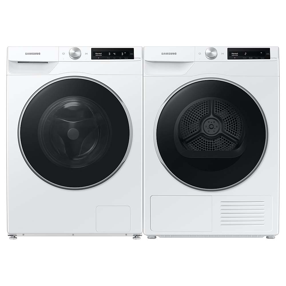 Alt View 15. Samsung - Open Box 4.0 Cu. Ft. Stackable Smart Electric Dryer with Ventless Heat Pump - White.