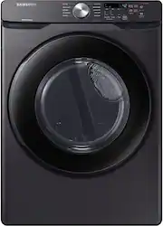 Samsung - Open Box 7.5 Cu. Ft. Stackable Gas Dryer with Sensor Dry - Black Stainless Steel - Front_Zoom