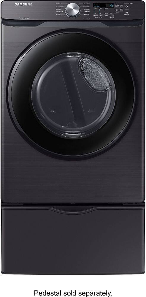 Alt View 16. Samsung - Open Box 7.5 Cu. Ft. Stackable Gas Dryer with Sensor Dry - Black Stainless Steel.