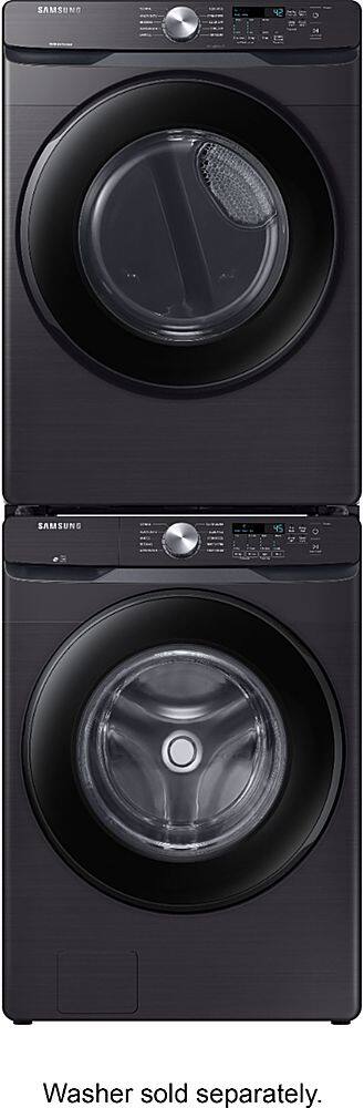 Alt View 17. Samsung - Open Box 7.5 Cu. Ft. Stackable Gas Dryer with Sensor Dry - Black Stainless Steel.