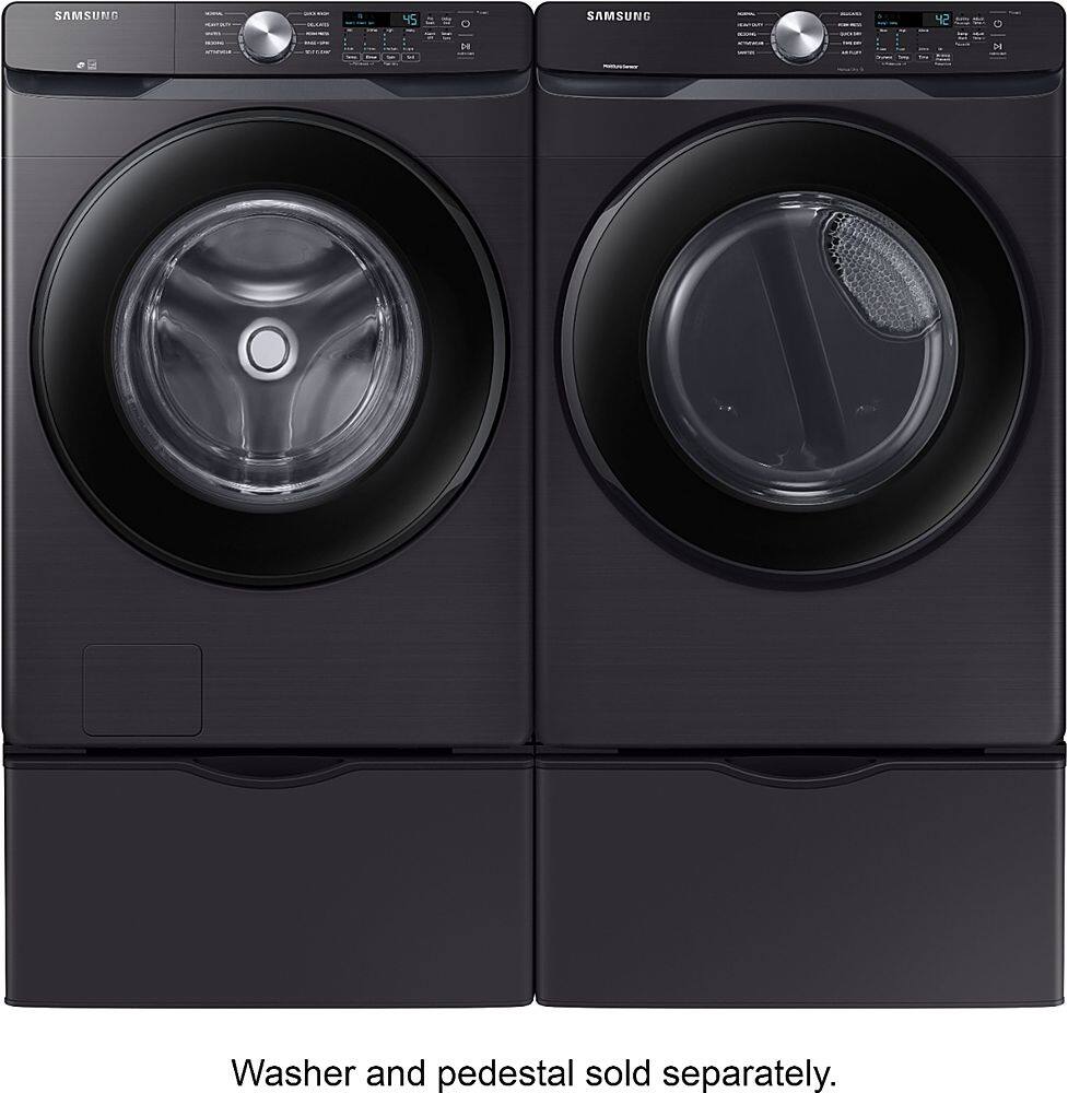 Alt View 18. Samsung - Open Box 7.5 Cu. Ft. Stackable Gas Dryer with Sensor Dry - Black Stainless Steel.