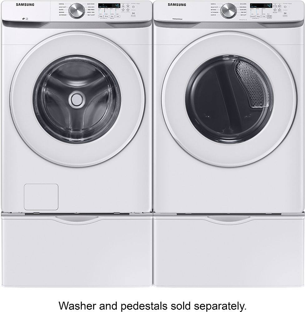 Alt View 12. Samsung - Open Box 7.5 Cu. Ft. Stackable Electric Dryer with Long Vent Drying - White.