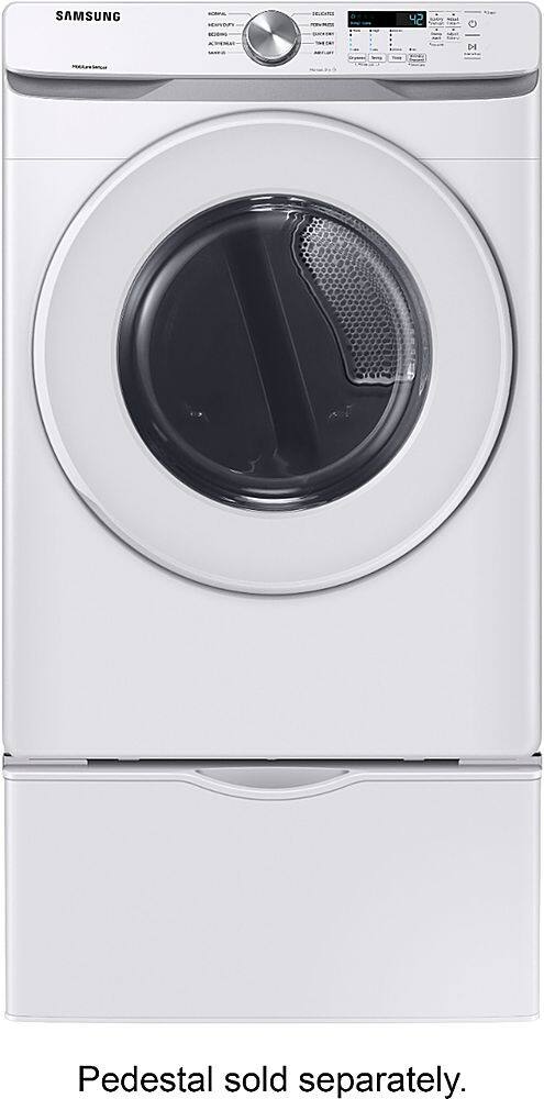 Alt View 6. Samsung - Open Box 7.5 Cu. Ft. Stackable Electric Dryer with Long Vent Drying - White.