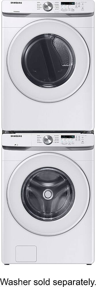 Alt View 14. Samsung - Open Box 7.5 Cu. Ft. Stackable Gas Dryer with Long Vent Drying - White.