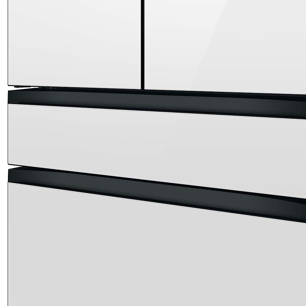 Alt View 18. Samsung - Open Box BESPOKE 29 cu. ft. 4-Door French Door Smart Refrigerator with Family Hub - White Glass.