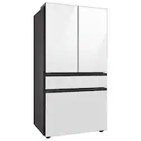 Samsung - Open Box BESPOKE 23 cu. ft. 4-Door French Door Counter Depth Smart Refrigerator with Beverage Center - Custom Panel Ready - Front_Zoom