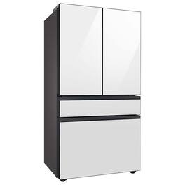 Samsung - Open Box BESPOKE 23 cu. ft. 4-Door French Door Counter Depth Smart Refrigerator with Beverage Center - Custom Panel Ready