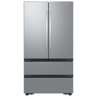 Samsung - Open Box 31 cu. ft. 4-Door French Door Smart Refrigerator with Dual Auto Ice Maker - Stainless Steel - Front_Zoom