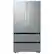 Front. Samsung - Open Box 31 cu. ft. 4-Door French Door Smart Refrigerator with Dual Auto Ice Maker - Stainless Steel.