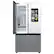 Alt View 14. Samsung - Open Box BESPOKE 24 cu. ft. 3-Door French Door Counter Depth Smart Refrigerator with Family Hub - Gray Glass.