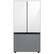 Angle. Samsung - Open Box BESPOKE 30 cu. ft. 3-Door French Door Smart Refrigerator with Beverage Center - Custom Panel Ready.