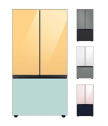 Samsung - Open Box BESPOKE 30 cu. ft. 3-Door French Door Smart Refrigerator with Beverage Center - Custom Panel Ready - Front_Zoom