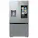 Front. Samsung - Open Box 30 cu. ft. 3-Door French Door Smart Refrigerator with Family Hub - Stainless Steel.