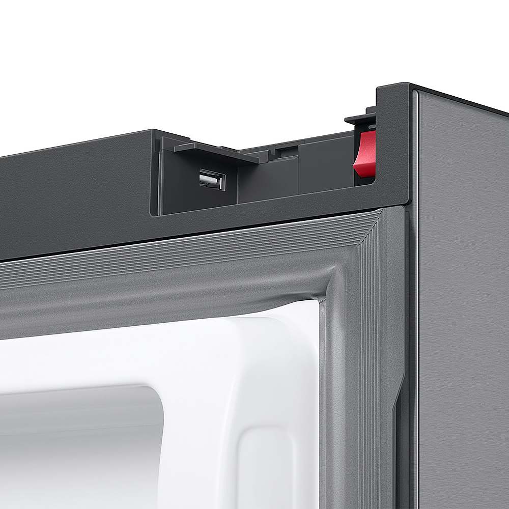 Alt View 16. Samsung - Open Box 30 cu. ft. 3-Door French Door Smart Refrigerator with Family Hub - Stainless Steel.