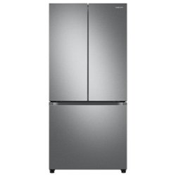 Samsung - Open Box 25 cu. ft. 3-Door French Door Smart Refrigerator with Beverage Center - Stainless Steel - Front_Zoom