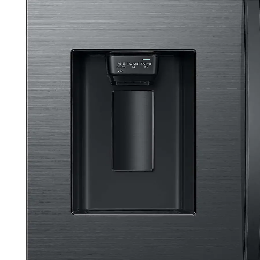 Alt View 15. Samsung - Open Box 31 cu. ft. 3-Door French Door Smart Refrigerator with Four Types of Ice - Fingerprint Resistant Matte Black Steel.
