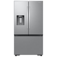 Samsung - Open Box 26 cu. ft. French Door Counter Depth Smart Refrigerator with Four Types of Ice - Stainless Steel - Front_Zoom