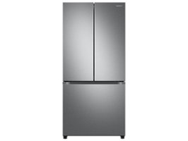 Samsung - Open Box 25 cu. ft. 3-Door French Door Smart Refrigerator with Dual Auto Ice Maker - Stainless Steel - Front_Zoom