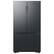 Front. Samsung - Open Box 32 cu. ft. 3-Door French Door Smart Refrigerator with Dual Auto Ice Maker - Matte Black.