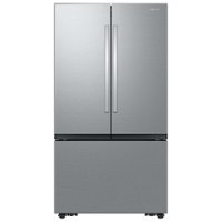 Samsung - Open Box 32 cu. ft. 3-Door French Door Smart Refrigerator with Dual Auto Ice Maker - Stainless Steel - Front_Zoom