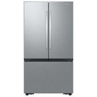 Samsung - Open Box 27 cu. ft. French Door Counter Depth Smart Refrigerator with Dual Auto Ice Maker - Stainless Steel - Front_Zoom