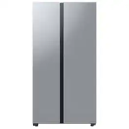 Samsung - Open Box BESPOKE Side-by-Side Smart Refrigerator with Beverage Center - Stainless Steel