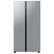 Front. Samsung - Open Box BESPOKE Side-by-Side Counter Depth Smart Refrigerator with Beverage Center - Stainless Steel.
