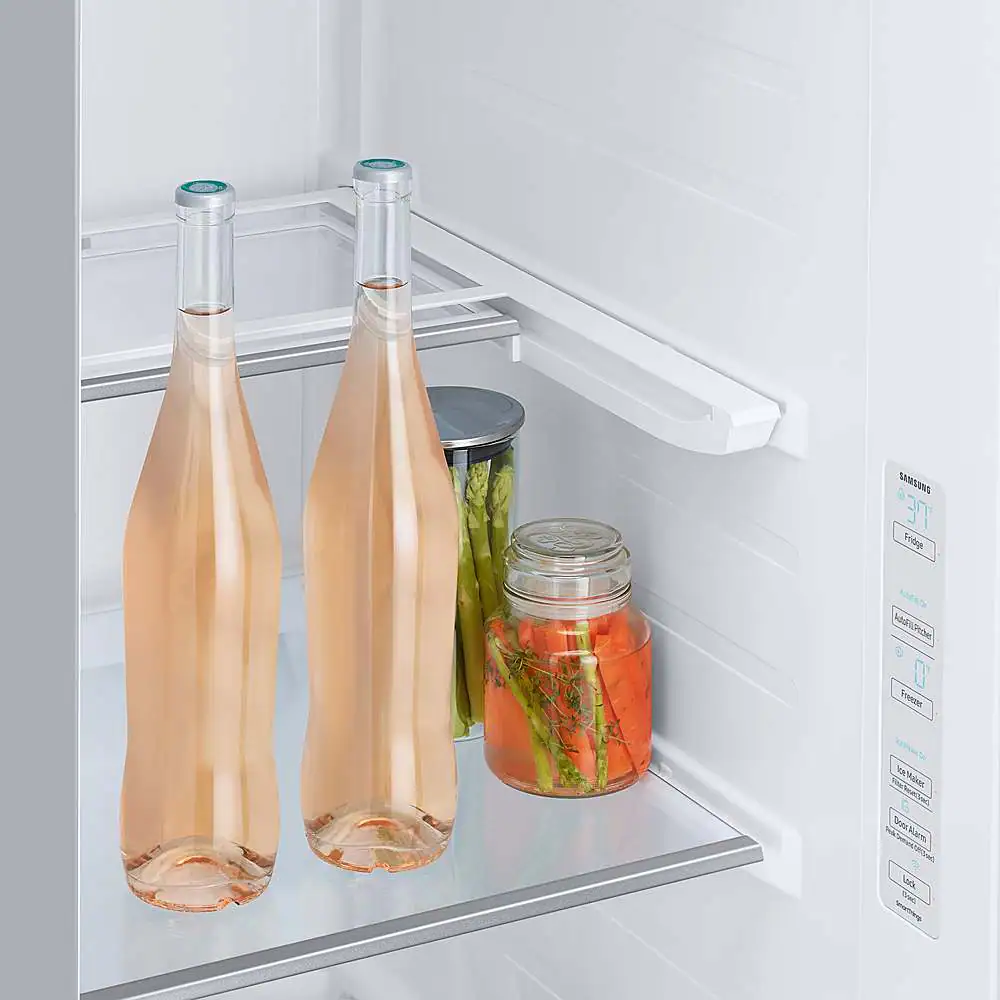 Alt View 17. Samsung - Open Box BESPOKE Side-by-Side Counter Depth Smart Refrigerator with Beverage Center - Stainless Steel.