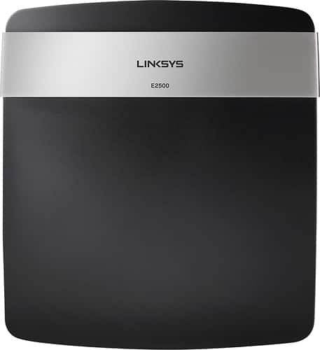 Front. Linksys - N600 Dual Band Wi-Fi Router - Black.