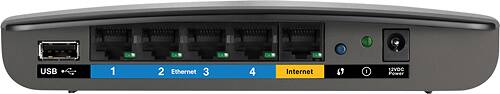 Alt View 12. Linksys - N600 Dual Band Wi-Fi Router - Black.