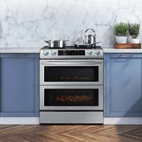 Samsung - Open Box 6.3 cu. ft. Slide-In Induction Range with WiFi, Flex Duo, Smart Dial & Air Fry - Stainless Steel - Alt_View_Zoom_11