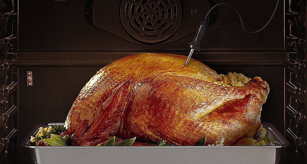 Alt View 18. Samsung - Open Box Flex Duo 6.3 cu. ft.  Front Control Slide-in Dual Fuel Range with Smart Dial, Air Fry & WiFi - Black Stainless Steel.