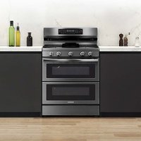 Samsung - Open Box 6.0 cu. ft. Smart Freestanding Gas Range with Flex Duo & Air Fry - Black Stainless Steel - Alt_View_Zoom_11
