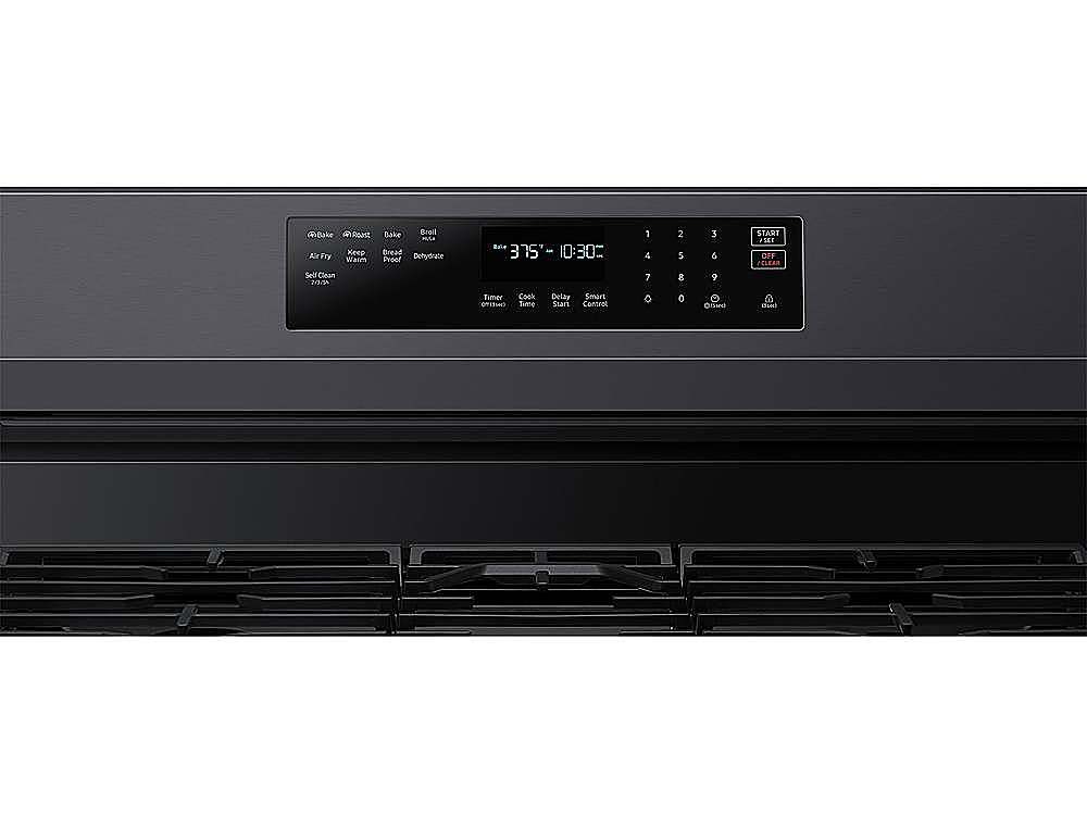 Alt View 14. Samsung - Open Box 6.0 Cu. Ft. Freestanding Gas Convection Range with WiFi and No-Preheat Air Fry - Fingerprint Resistant Black Stainless Steel.