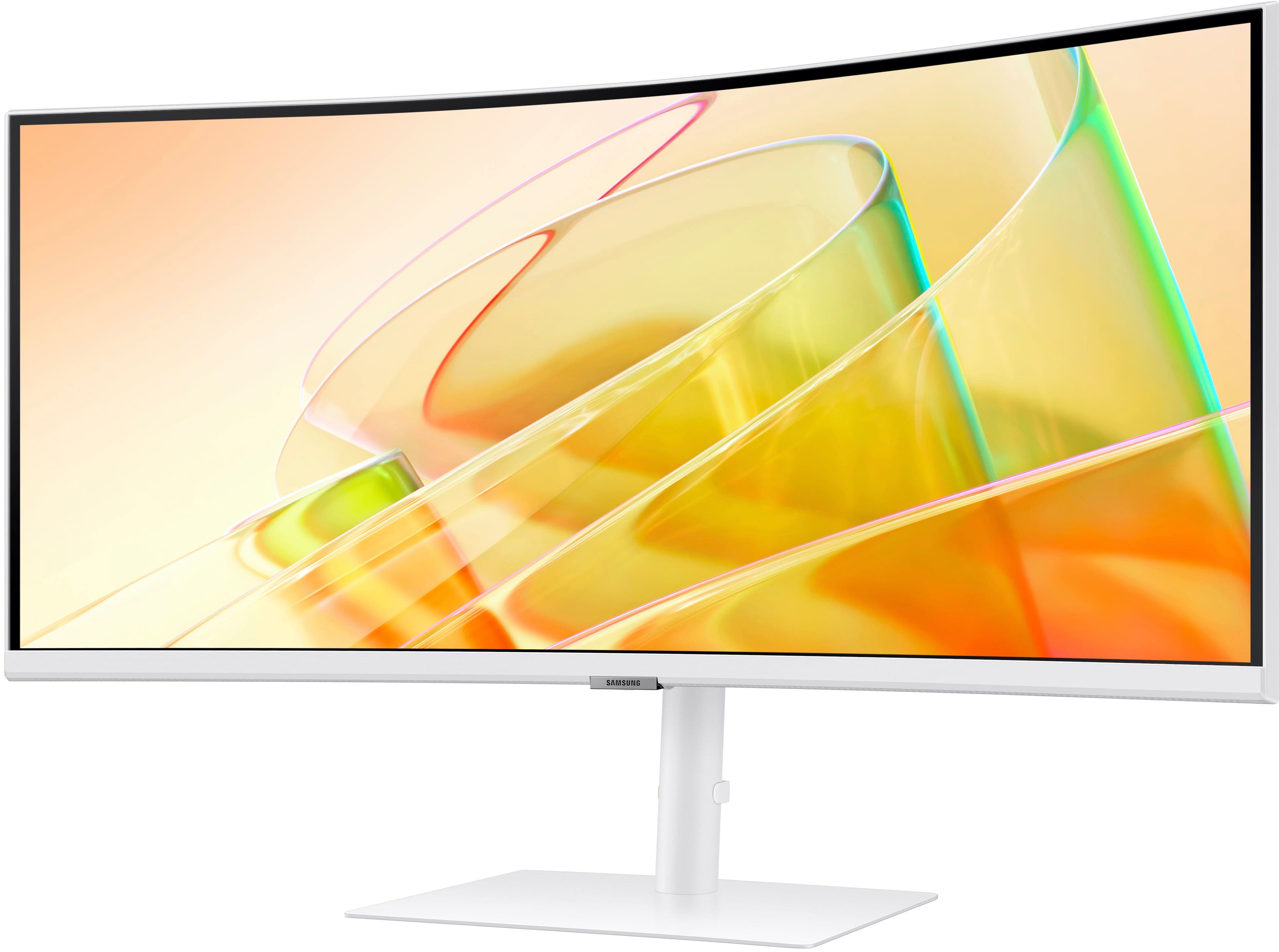 Alt View 11. Samsung - 34" ViewFinity S65TC Ultra-WQHD 100Hz AMD FreeSync HDR10 Curved Monitor with Thunderbolt 4 and Built-in Speakers - WARM WHITE.