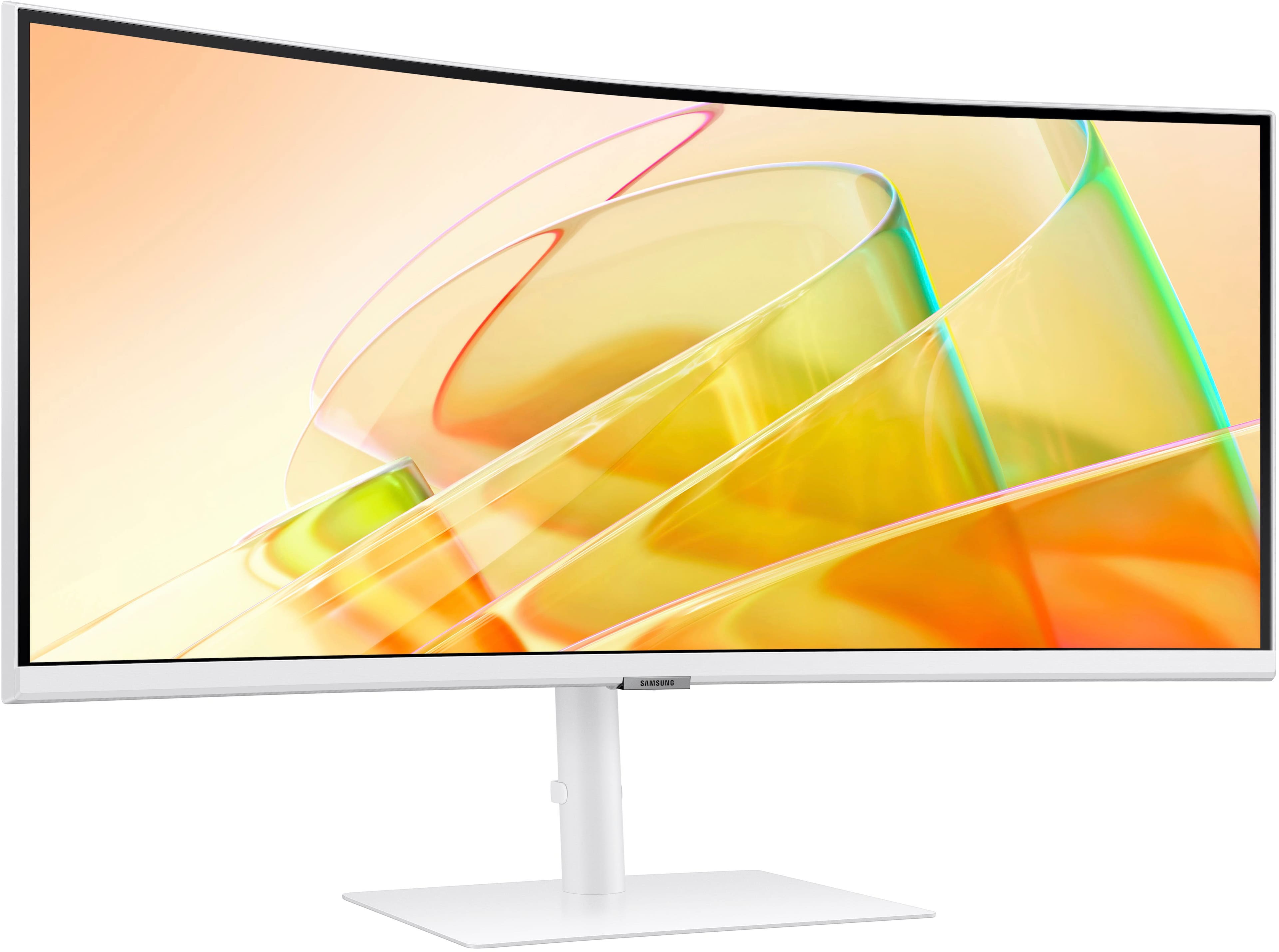 Alt View 12. Samsung - 34" ViewFinity S65TC Ultra-WQHD 100Hz AMD FreeSync HDR10 Curved Monitor with Thunderbolt 4 and Built-in Speakers - WARM WHITE.