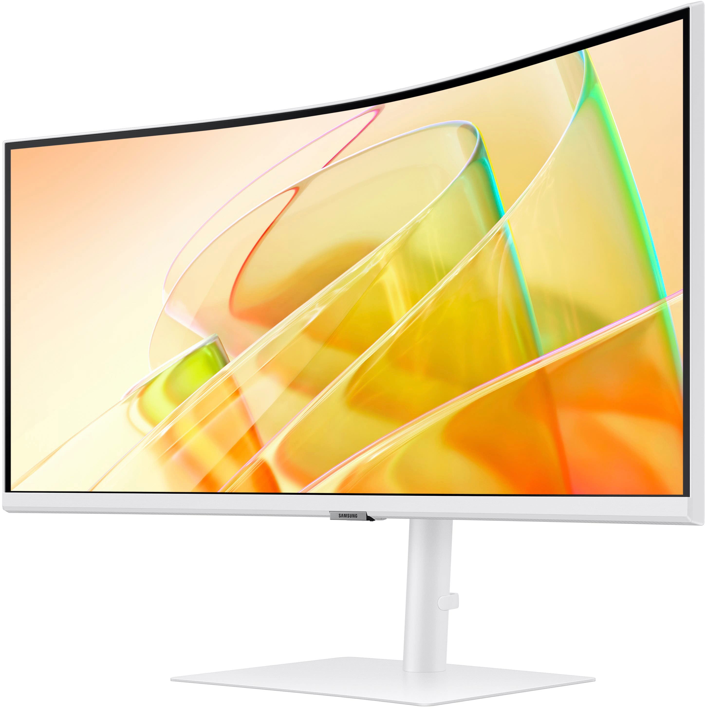 Alt View 13. Samsung - 34" ViewFinity S65TC Ultra-WQHD 100Hz AMD FreeSync HDR10 Curved Monitor with Thunderbolt 4 and Built-in Speakers - WARM WHITE.