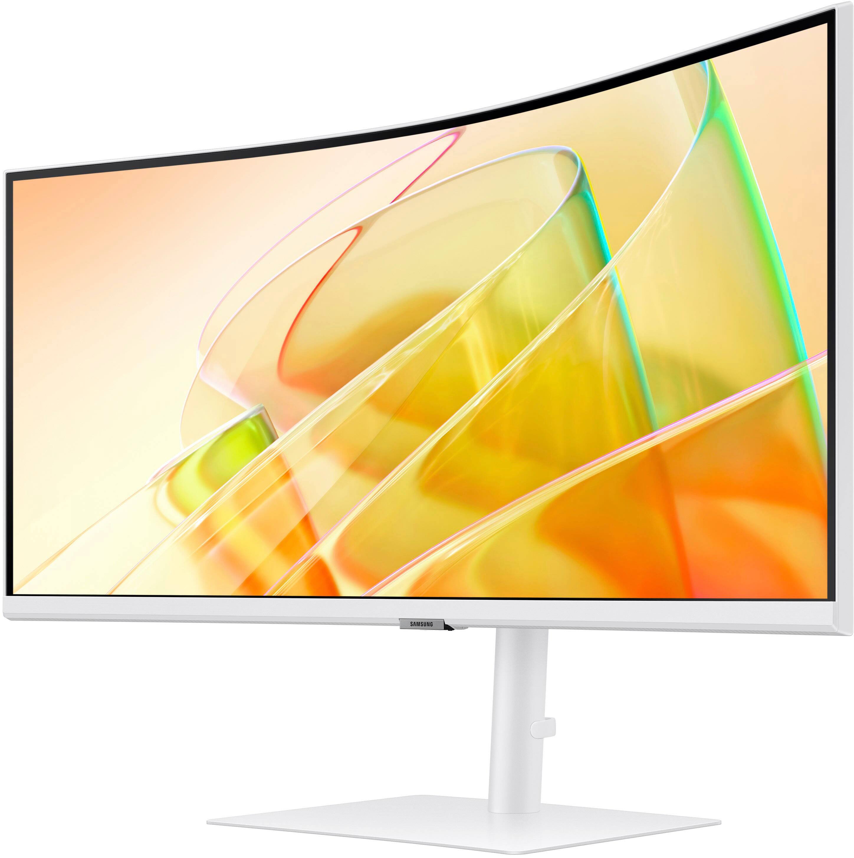 Alt View 13. Samsung - 34" ViewFinity S65TC Ultra-WQHD 100Hz AMD FreeSync HDR10 Curved Monitor with Thunderbolt 4 and Built-in Speakers - WARM WHITE.