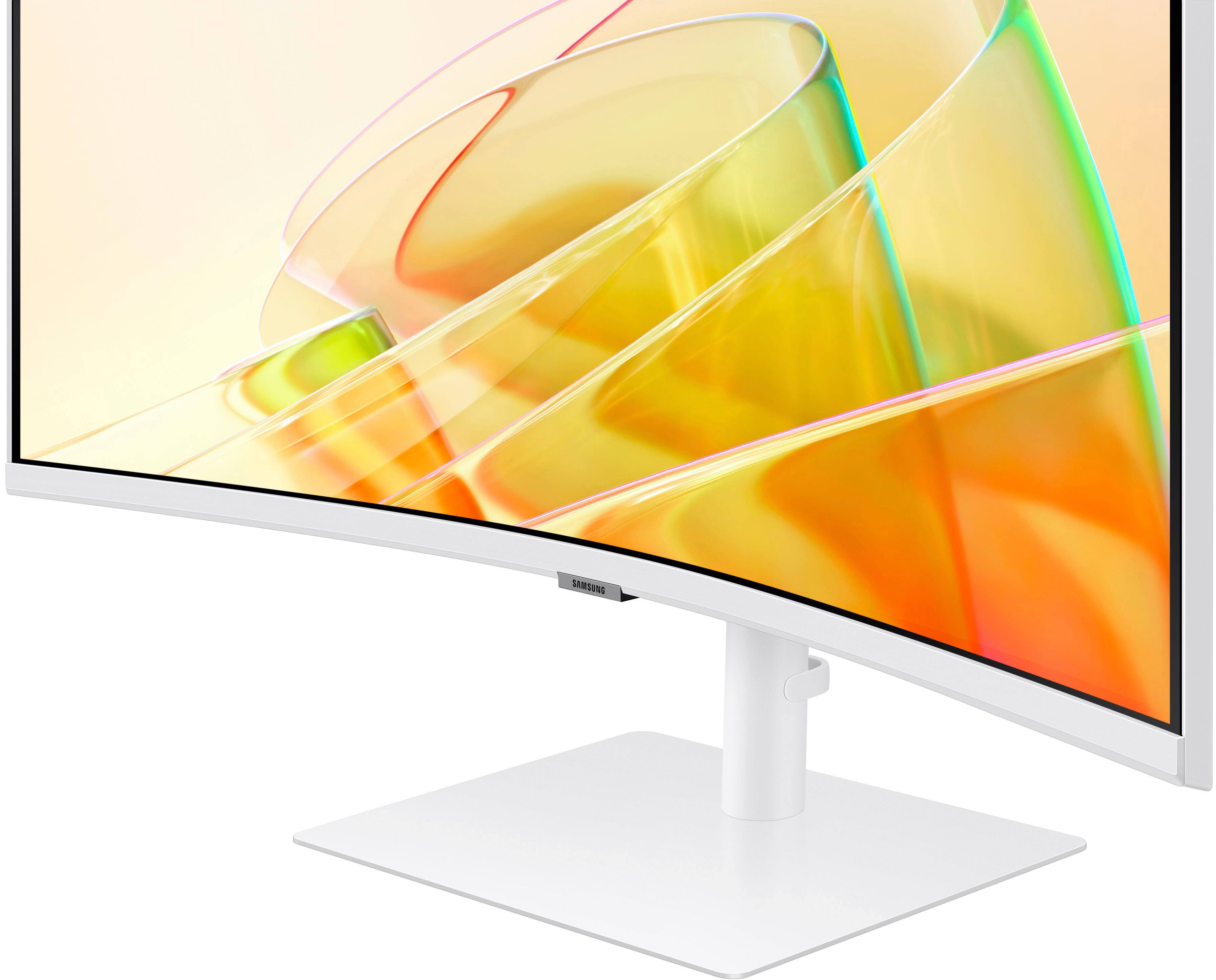 Alt View 19. Samsung - 34" ViewFinity S65TC Ultra-WQHD 100Hz AMD FreeSync HDR10 Curved Monitor with Thunderbolt 4 and Built-in Speakers - WARM WHITE.