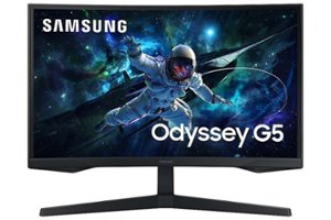 Samsung - 32" Odyssey 1000R Curved QHD 165Hz 1ms AMD FreeSync Gaming Monitor (DP, HDMI) - Black - Front_Zoom